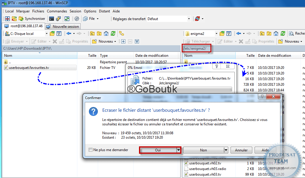 abonnement iptv vu+ userbouquet